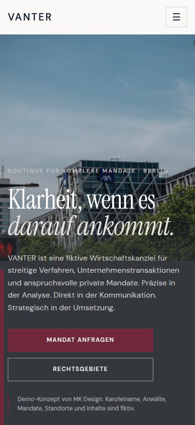 Kanzlei & Rechtsberatung tablet